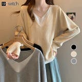 レイヤード風トップス ニット カットソー | WITCH | 詳細画像1