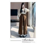 チェック柄ウール調ワイドパンツ Aラインロングパンツ | WITCH | 詳細画像16