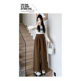 チェック柄ウール調ワイドパンツ Aラインロングパンツ | WITCH | 詳細画像17