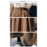 チェック柄ウール調ワイドパンツ Aラインロングパンツ | WITCH | 詳細画像6