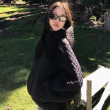 ブラック | キルティングジャケット フード付き中綿 アウター | WITCH