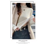 裏起毛 ファー リブ ニット トップス | WITCH | 詳細画像7 