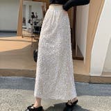ベージュ | スパンコールロングスカート | WITCH