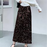 ブラウン | スパンコールロングスカート | WITCH