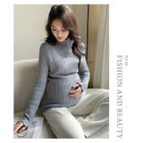 マタニティメローフリルリブニット ハイネックトップス | WITCH | 詳細画像13 