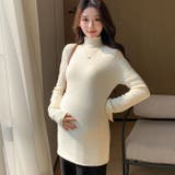 グレー | 裏起毛裏ファーマタニティハイネック リブニットトップス | WITCH