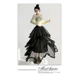 アシンメトリーフリルティアードチュールスカート | WITCH | 詳細画像9 