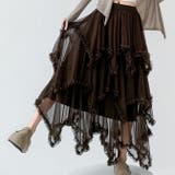 アシンメトリーフリルティアードチュールスカート | WITCH | 詳細画像3 