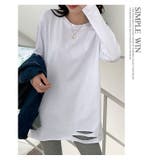 裾ダメージロングTシャツ 長袖 | WITCH | 詳細画像15 