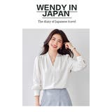 サテン風シャツブラウス Vネックトップス | WITCH | 詳細画像11 