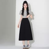 ブラック | 春夏新作フレアスカートふんわりとしたフレアシルエット | WITCH