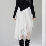 ホワイト | 春夏新作 ラッフルスカート | WITCH