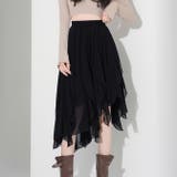 ブラック | 春夏新作 ラッフルスカート | WITCH