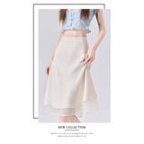 春夏 新作 裾レース サテンフレアミニスカート | WITCH | 詳細画像10 