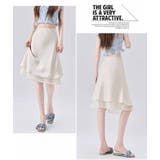 春夏 新作 裾レース サテンフレアミニスカート | WITCH | 詳細画像11 