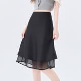 春夏 新作 裾レース サテンフレアミニスカート | WITCH | 詳細画像3 