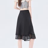 春夏 新作 裾レース サテンフレアミニスカート | WITCH | 詳細画像4 