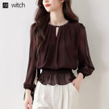 シフォン前タックトップスブラウス | WITCH | 詳細画像1 