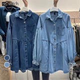 ハートボタンフレアデニムシャツワンピース | WITCH | 詳細画像1