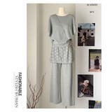 ニットセットアップ スカートレイヤードドルマンスリーブトップス感度の高いワントー… | WITCH | 詳細画像10 