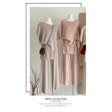 ニットセットアップ スカートレイヤードドルマンスリーブトップス感度の高いワントー… | WITCH | 詳細画像15 