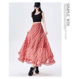 チェック柄ボリュウームシフォンマーメイドスカート | WITCH | 詳細画像8 