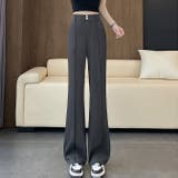 グレー | センターピンタックフレアパンツ | WITCH