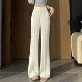 ベージュ | センターピンタックフレアパンツ | WITCH