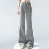 グレー | キラキララメが可愛いスウェット パンツ セミフレア ワイドパンツ | WITCH