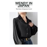 サテンブラウスサテンシャツ 長袖 パフスリーブ | WITCH | 詳細画像11 