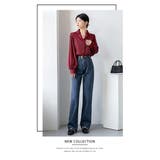 サテンブラウスサテンシャツ 長袖 パフスリーブ | WITCH | 詳細画像14 