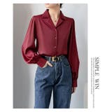 サテンブラウスサテンシャツ 長袖 パフスリーブ | WITCH | 詳細画像15 