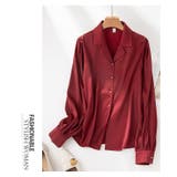 サテンブラウスサテンシャツ 長袖 パフスリーブ | WITCH | 詳細画像18 