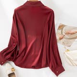 サテンブラウスサテンシャツ 長袖 パフスリーブ | WITCH | 詳細画像4 