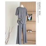 大人シンプル2点セットゆったりとしたVネックトップス+ワイドパンツ | WITCH | 詳細画像9 