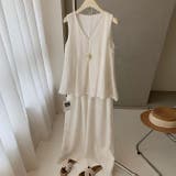 リネン風ノースリーブセットアップ | WITCH | 詳細画像2 