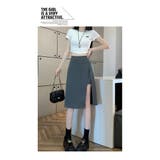 アシンメトリー スリット ミディ タイトスカート | WITCH | 詳細画像8 