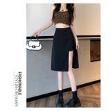 アシンメトリー スリット ミディ タイトスカート | WITCH | 詳細画像11 