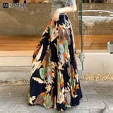 花柄プリーツスカートロング マキシ丈 | WITCH | 詳細画像1 