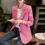 ピンク | テーラードジャケット オーバーサイズジャケット オフィスカジュアル | WITCH