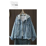 パールデザイン フード付き デニムジャケット | WITCH | 詳細画像8 