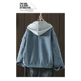 パールデザイン フード付き デニムジャケット | WITCH | 詳細画像9 