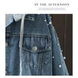 パールデザイン フード付き デニムジャケット | WITCH | 詳細画像13 