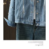 パールデザイン フード付き デニムジャケット | WITCH | 詳細画像14 