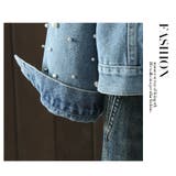 パールデザイン フード付き デニムジャケット | WITCH | 詳細画像15 