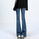 ブルー | 新作マタニティフレアデニムパンツ | WITCH