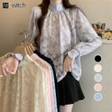 花柄ジャガード ブラウス透け感シアー 長袖  | WITCH | 詳細画像1 