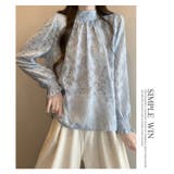 花柄ジャガード ブラウス透け感シアー 長袖  | WITCH | 詳細画像14 