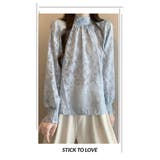 花柄ジャガード ブラウス透け感シアー 長袖  | WITCH | 詳細画像15 