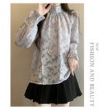 花柄ジャガード ブラウス透け感シアー 長袖  | WITCH | 詳細画像16 